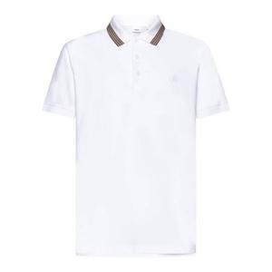 라프리마 버버리 아이콘 스트라이프 카라 코튼 Pique 폴로 셔츠 칼라 8056225