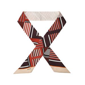 [헤지스ACC][백화점BEST] HISC6E670I2_여성 베이지 로고프린트 실크 스카프