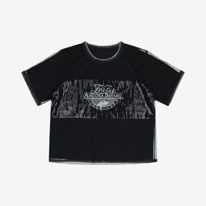 [베스띠벨리]스팽글 프린트 반팔 티셔츠 BKIBF2845