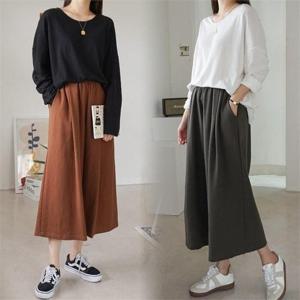 [강물처럼]위쉬몰 EM 턱플레어코튼9부팬츠(A697H009) 빅사이즈 (