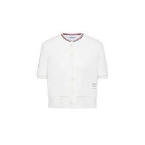 라프리마 톰브라운 코튼 와플 숏 슬리브 카디건 FJT390A J0216 113