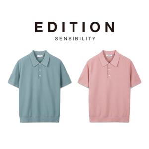 [에디션앤드지]26 SS 남자카라티 조직감 카라넥 반팔 티셔츠 2종 1택 NEG3ET1901 DR4488