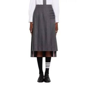 라프리마 톰브라운 울 캐시미어 플란넬 빌로우 니 플리츠 4바 FGC400V 06393 035