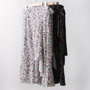 [강물처럼]빅사이즈사랑해요 A707L008 페이즐꽃프릴랩스커트 CR