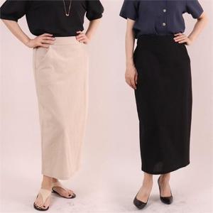 [강물처럼]아이우먼 클리어린넨롱스커트 WW5448M008 빅사이즈 (5