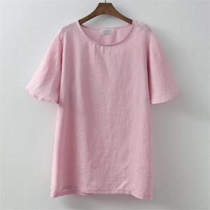 [강물처럼]아이우먼 프릴날개린넨무지티 BQA666M008 빅사이즈 (5