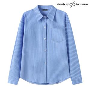 [나인식스뉴욕]스트라이프 포켓 오버핏 긴팔 셔츠 (NQ1BA017L0)