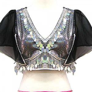 BDT2601 인어탑 댄스치마 여성 공연복 테마 댄스 운동 헬스