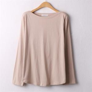 [강물처럼]아이우먼 입술넥면싱글긴팔티 BAA400M008 빅사이즈 (5