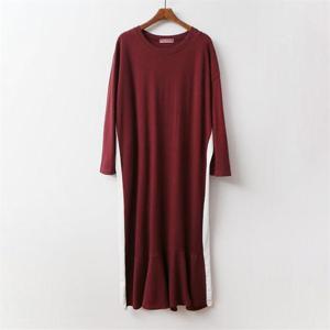 [강물처럼]아이우먼 프릴롱옆배색원피스 GRA687M008 빅사이즈 (5