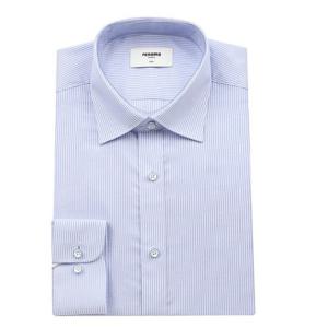 [레노마(셔츠)]린넨 혼방 슬럽 스트라이프 긴소매 슬림핏셔츠 RPSSL1155BU