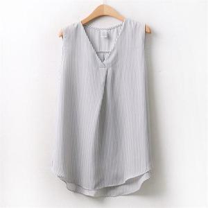 [강물처럼]아이우먼 모던줄브이블라우스 CRA301M008 빅사이즈 (5