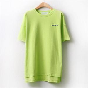 [강물처럼]아이우먼 심플자수언발반팔티 EZA300M008 빅사이즈 (5