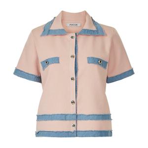 [포커스]데님 라인 포인트 카라 가디건 PBVFF6M1KC4631