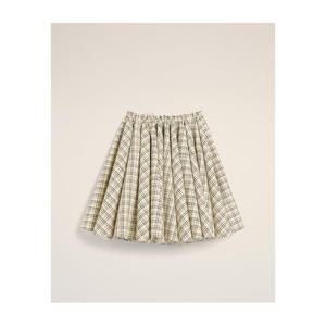 라프리마 아미 체크 울 캔버스 미디 스커트 FSK229 WV0074 1360