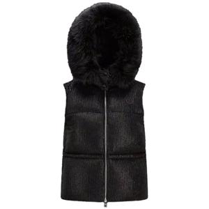 라프리마 몽클레어 Mergule 메탈릭 코듀로이 조끼 패딩 1A00090 59726 999