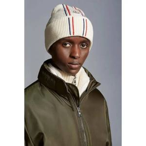 라프리마 몽클레어 로고 패치 트리컬러 울 비니 3B00036 M1131 034