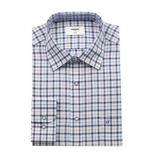 [레노마(셔츠)]린넨 혼방 멀티 컬러 중체크 긴소매 일반핏셔츠 RPSSG1032NY