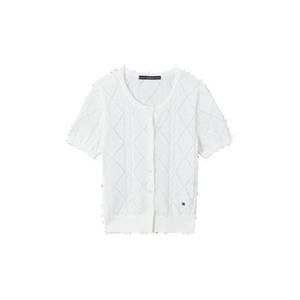 [게스(진)]OP2S5791 여성 다이아 자카드 반팔 가디건