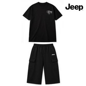 [지프][남녀공용] R2252952 반팔티셔츠 반바지 트레이닝세트