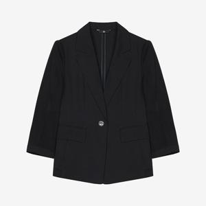 [씨]백 쉬폰 배색 셔링 자켓 - SKJAE2140