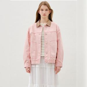 [올리브데올리브]배색 카라 포켓 데님 점퍼 OE6SM2570