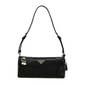 라프리마 프라다 자물쇠 미디엄 리나일론 및 가죽 숄더백 1BC233 2C8Q F0002