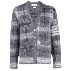 라프리마 톰브라운 펀믹스 타탄 모헤어 4바 브이넥 카디건 MKC507F Y8004 035