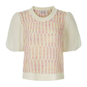 [포커스]벌룬 시스루 슬리브 컬러 믹스 니트 PBVFF6M1KT2201