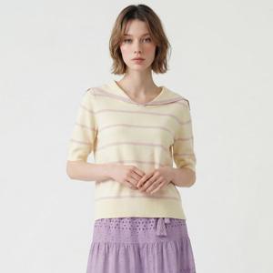 [포커스]세일러 카라 엠보 스트라이프 니트 PBVFF6M1KT2211