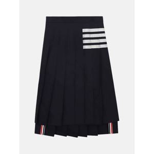 라프리마 톰브라운 RWB 탭 드롭백 플레인 위빙 울 플리츠 스커 FGC400V 06146 415