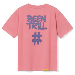 우먼스 스프레이 해시태그 반팔티(핑크)_BA262TS510PK