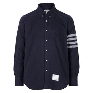 톰브라운 26SS 네이비 사선 스트레이트 핏 플란넬 셔츠 MWL272A 05245 415