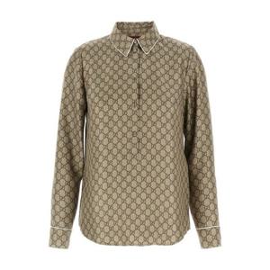 라프리마 구찌 프린트 실크 트윌 셔츠 813313 ZANRP 2237