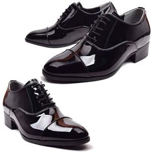 남성구두 M6452 에나멜 키높이구두 7cm 슬림디자인 남성화