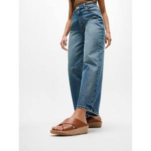 [FITFLOP][삼성물산공식] 여성 루루 럭스 그래픽 웨빙 레더 크로스 슬라이드 - 딥 탄 (FT64K2D22C)