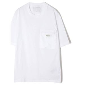 라프리마 프라다 나일론 포켓 코튼 반팔 티셔츠 UJN661 11CK F0009