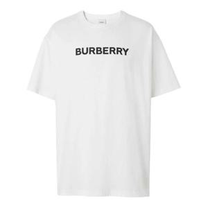 라프리마 버버리 로고 프린트 코튼 오버사이즈 티셔츠 8055309