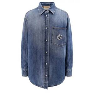 라프리마 구찌 워시드 오가닉 데님 셔츠 자켓 772882 XDCT9 4447