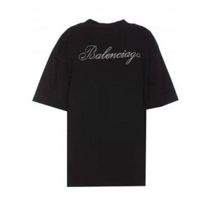 라프리마 발렌시아가 백라인 스톤 로고 반팔 티셔츠 641655 TPVP7 1000