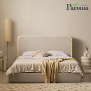 파로마 오딘 LED 라인조명 패브릭 킹침대+본넬매트