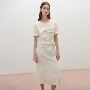 [SATIN] 셔링 머메이드 원피스_2컬러 S262S601