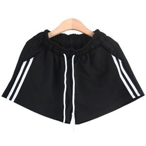 [리더스][리더스] 옆두줄 포인트 여자 트레이닝 숏팬츠 블랙컬러