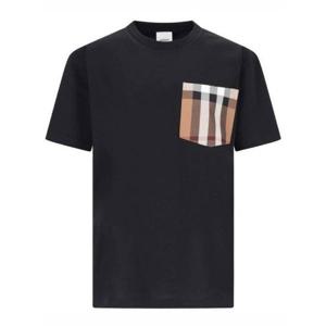 라프리마 버버리 체커드 포켓 코튼 티셔츠 체크 8080323