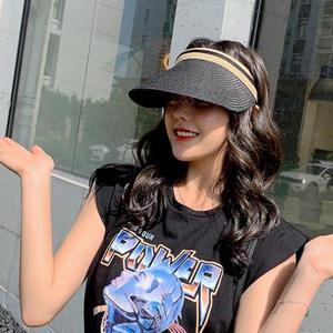 [리더스][리더스] 여성 밀짚 썬캡 일모자 자외선차단 블랙색상 (