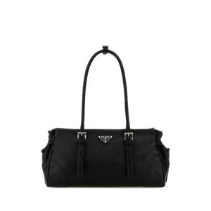 26SS 프라다 블랙 레더 미디움 프라다 Bonnie 숄더 백 1BG6282HF2F0002 TP574085024