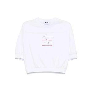 라프리마 엠에스지엠 로고 자수 하프 맨투맨 탑 3841MDM82 257002 01