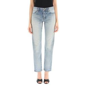 라프리마 생로랑 보이프렌드 진 인 80S 빈티지 BLUE 데님 보이프 644026 YD372 4503