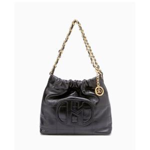 [헤지스ACC] H패치 블랙 퀼팅 체인 호보 숄더겸 크로스백 S HIBA6F553BK