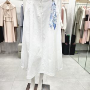 [KL]마린스 플레어 스커트 KMJSKQF010_DG_DG